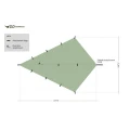 Tenda DD Hammocks Prelata SuperLight Bikepacker Tarp Olive Green, 3.7m x 2.3m Tenda DD Hammocks Prelata SuperLight Bikepacker Tarp Olive Green, 3.7m x 2.3m