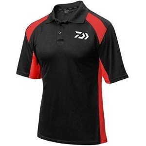 TRICOU DAIWA POLO TOURNAMENT NEGRU ROSU MARIME XL