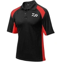 Tricou DAIWA Polo Tournament, Black / Red, Marime 2XL