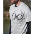 Tricou MATRIX Large Mesh Logo T-Shirt, Grey, Marime 2XL