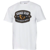 Tricou SAVAGE GEAR Badge Logo Tee, Alb, Marimea M