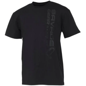 Tricou SAVAGE GEAR Vertical Logo Tee, Negru, Marimea L