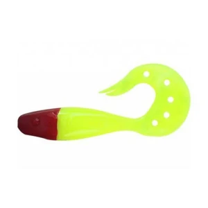 Grub Delalande Sandra Fluo Yellow Red Head, 9cm, 4buc/plic