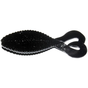 Grub Hide Up Stagger Wide Twintail 2.2", 109 Black Solid, 5.6cm, 8buc/pac