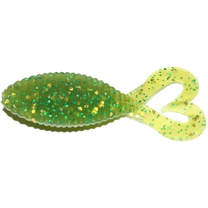 Grub Hide Up Stagger Wide Twintail 2.2", 111 Chart Green Gold Flake, 5.6cm, 8buc/pac