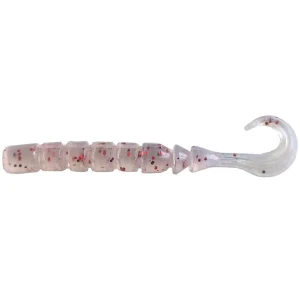 Grub Mustad Finesse Micro UV Clear Red Glitter, 6.4cm, 12buc/pac