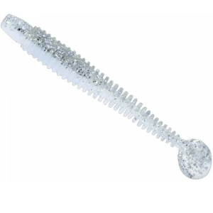 Twister Lunker City Swimming Ribster 4” Grub, 132 Ice Shad, 10cm, 10buc/blister