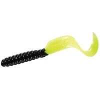 Grub Mister Twister 5cm Black Pearl/verde Gliter 10buc/plic