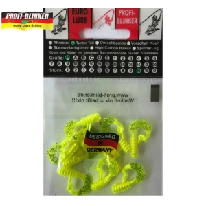 TWISTERE PROFIBLINKER TURBOTAIL 3CM FLUO CU SCLIPICI 10 BUC