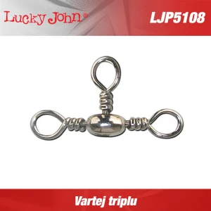 VARTEJ TRIPLU LUCKY JOHN CROSSLINE SWIVEL Nr.10 15kg 10buc/plic VARTEJ TRIPLU LUCKY JOHN CROSSLINE SWIVEL Nr.10 15kg 10buc/plic
