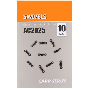 Vartej Orange Swivels Negru Mat, No.10, 10buc/pac