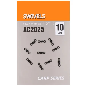 Vartej Orange Swivels Negru Mat, No.7, 10buc/pac