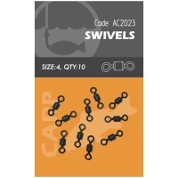 Vartej Orange Swivels Round Negru Mat, No.4, 10buc/pac Vartej Orange Swivels Round Negru Mat, No.4, 10buc/pac