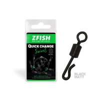 Vartej Rapid ZFISH Quick Change Swivel Matt, Nr 12, 20Kg, 10Buc, Negru Vartej Rapid ZFISH Quick Change Swivel Matt, Nr 12, 20Kg, 10Buc, Negru