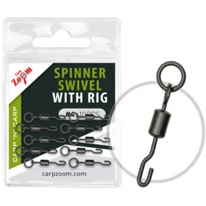 Vartej Rapid cu Anou CARP ZOOM Quick Change Spinner Swivel with Micro Ring, Nr.7, 10buc/pac Vartej Rapid cu Anou CARP ZOOM Quick Change Spinner Swivel with Micro Ring, Nr.7, 10buc/pac