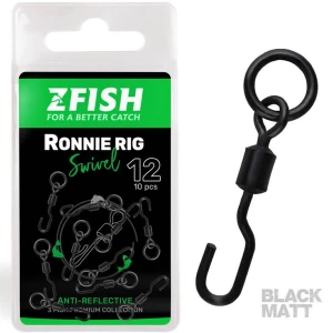 Vartej Rapid cu Anou ZFISH Ronnie Rig Swivel Matt, Size 12, 10buc/pac