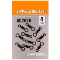 Vartej Rolling Orange Swivels Big Eye Negru Mat Ochet Mare, No.7, 10buc/pac Vartej Rolling Orange Swivels Big Eye Negru Mat Ochet Mare, No.7, 10buc/pac