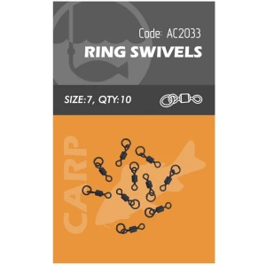Vartej cu Anou Orange Ring Swivels No.7, 10buc/pac