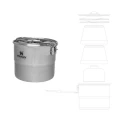 Set Gatit Stanley pentru 2 persoane Adventure Stainless Steel Cook Set for Two 1L Set Gatit Stanley pentru 2 persoane Adventure Stainless Steel Cook Set for Two 1L