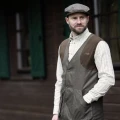 Vesta Blaser Vintage Wing Olive Melange Blk Marime XL Vesta Blaser Vintage Wing Olive Melange Blk Marime XL