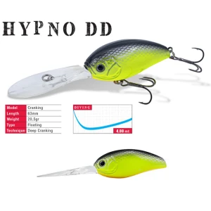 Vobler Colmic Herakles Hypno-DD F 6.3cm 20.5g Chartreuse Black Back  Vobler Colmic Herakles Hypno-DD F 6.3cm 20.5g Chartreuse Black Back