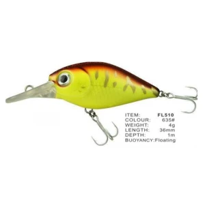 Vobler FL FL510 Floating 36mm 4.0g Depth 1.0m Colour 635 Vobler FL FL510 Floating 36mm 4.0g Depth 1.0m Colour 635
