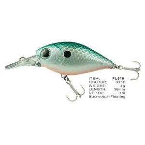 Vobler FL FL510 Floating 36mm 4.0g Depth 1.0m Colour 837 Vobler FL FL510 Floating 36mm 4.0g Depth 1.0m Colour 837