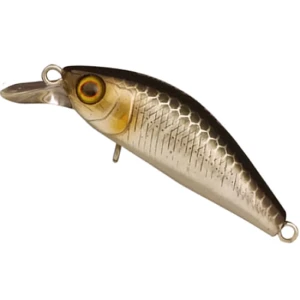 Vobler JACKALL D Chubby Minnow 3SSP, HL Silver & Black, 3.5cm, 2.7g